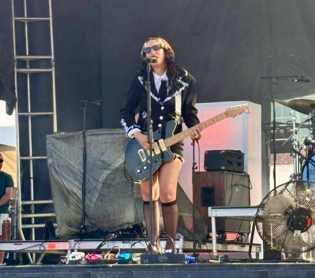 Mannequin Pussy performing on the Sand Stage at Asbury Park's Sea Hear Now Festival 2025.
