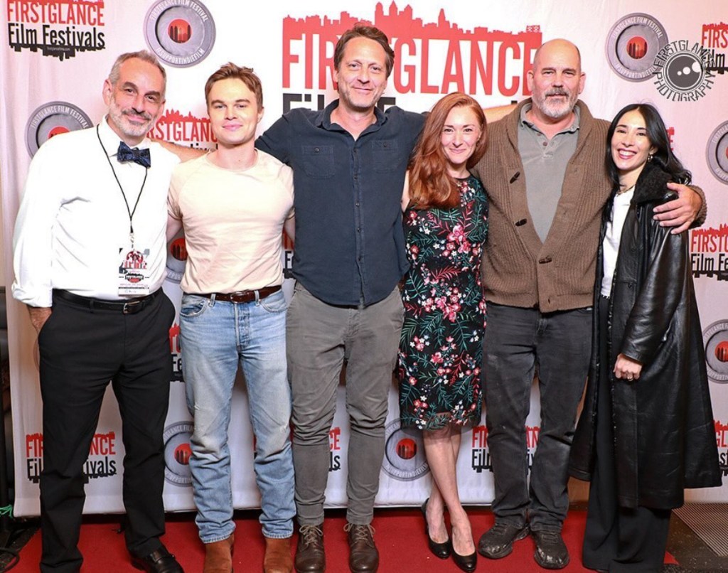 Chris Messiano and cast of The Strange Dark photographed at the First Glance Philadelphia Film Festival