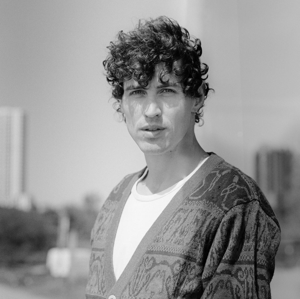 Nathan Johnston photographed in black and white